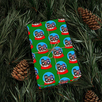 Colorful Stocking Gift Wrap, Gothic Skull Christmas Wrapping Paper, Spooky Xmas Present Wrap, Dark Holiday Gift Wrap, Punk Gift Wrap
