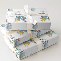 Country Christmas Gift Wrap, Western Cowboy Wrapping Paper, Watercolor Holiday Wrapping Paper, Rustic Cowgirl Gift Wrap Roll for Presents