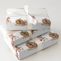 Santa Sleigh Fantasy Gift Wrap, Unicorn Christmas Wrapping Paper, Magical Unicorn Holiday Wrapping Paper, Whimsical Wrapping Paper Roll