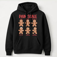 Humorous Christmas Medical Hoodie, Pain Scale Gingerbread Hoodie, Nurse Holiday Sweatshirt, Doctor Nursing Student Hooded Sweatshirt, Xmas Present