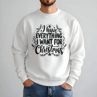 Snowflake Holiday Slogan Crewneck, It's Me I'm Everything Christmas Sweatshirt, Humorous Sarcastic Xmas Sweater, Adorable Winter Present Pullover