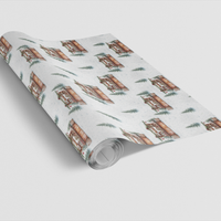 Winter Village Gift Wrap, Christmas Market Wrapping Paper, Comfy Holiday Wrapping Paper, Town Christmas Gift Wrap, Festive Present Paper