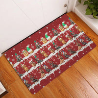Dachshund Welcome Mat, Dachshund Christmas Doormat, Snowflake Dachshund Floor Mat, Weiner Dog Holiday Entrance Rug, Dog Lover Winter Present