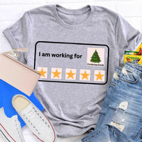 Humorous Winter Holiday Graphic Tee, Working for Christmas Break Teacher T-Shirt, Last Day of School Xmas Shirt, Teacher Christmas Present