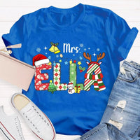 Custom Name Holiday Shirt, Personalized Christmas Snowflake T-Shirt, Festive Winter Family Graphic Tee, Matching Xmas Present Top