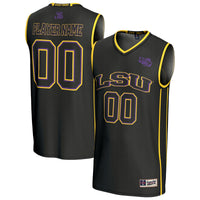 LSU Tigers Lightweight Collegiate Basketball NIL Pick-A-Player Fashion Jersey - Black