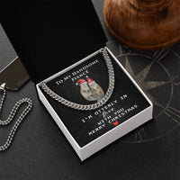 Adorable Otter Cuban Chain, Otterly in Love Fiancé Cuban Link Chain Necklace, Mens Stainless Steel Cuban Link Chain, Christmas Present for Him