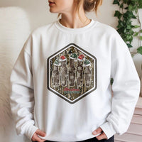 Holiday Waterfowl Hunting Crewneck, Christmas Camo Duck Call Sweatshirt, Retro Duck Hunter Christmas Sweater, Camouflage Season Pullover