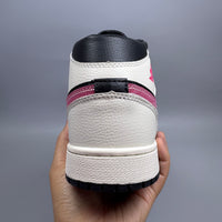 High Top Sneakers, Black Pink Colorway, Lace Up Design, Casual Gift for Sneaker Fans