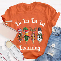 Festive School Holiday Shirt, Christmas Pencil Learning T-Shirt, Adorable Christmas Teacher Graphic Tee, Classroom Winter Shirt