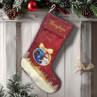 Custom Picture Christmas Stocking, Personalized Photo Christmas Stocking, Name Velboa Holiday Stocking, Custom Family Xmas Mantle Stocking