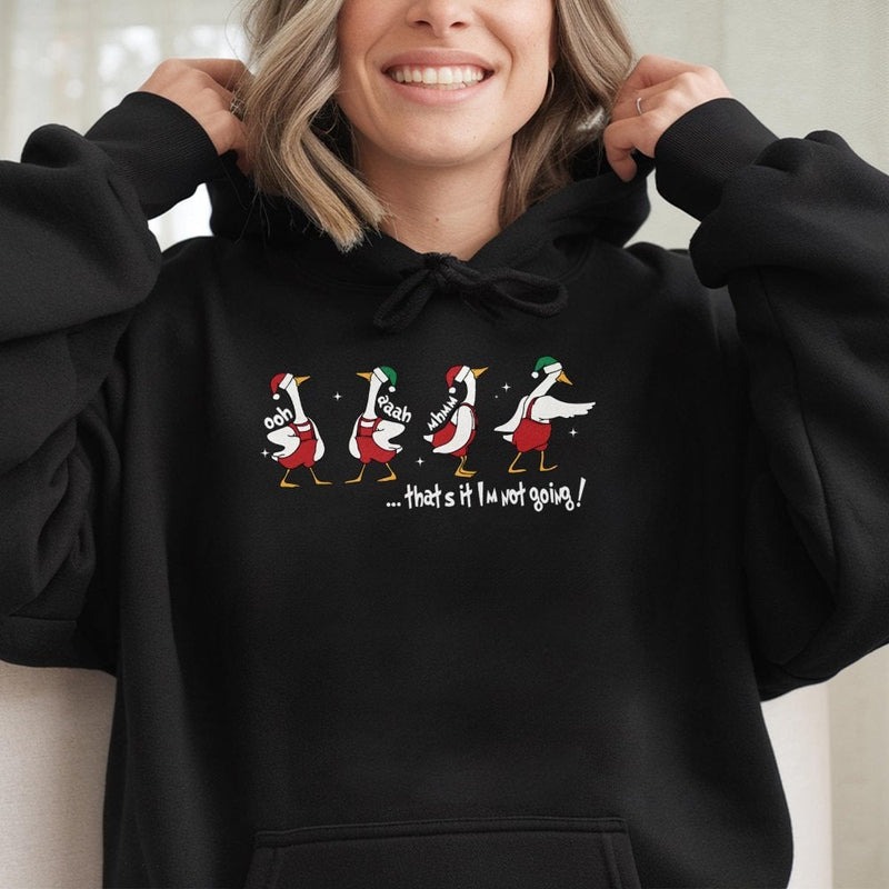 Humorous Holiday Quote Sweatshirt, Silly Goose Christmas Hoodie, Retro Honk Xmas Pullover, Sarcastic Animal Lover Holiday Sweatshirt