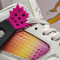 Mid Top Sneakers, Pink Colorway, Lace Up Design, Casual Gift for Sneaker Fans