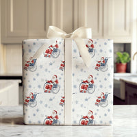 Wheelchair Santa Christmas Gift Wrap, Inclusive Santa Wrapping Paper, Adaptive Holiday Santa Wrapping Paper, Festive Winter Gift Wrap Roll