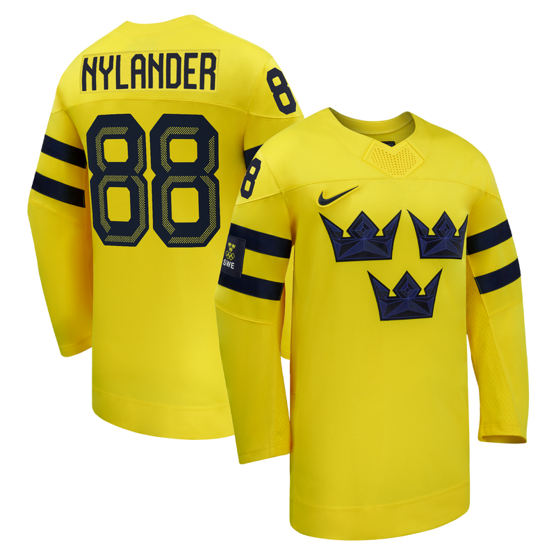 Sweden Hockey William Nylander Yellow 2026 Away Replica Jersey