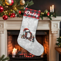 Custom Monogram Christmas Stocking, Personalized Buffalo Plaid Christmas Stocking, Rustic Holiday Stocking, Family Fireplace Decor Xmas Present
