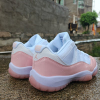 Low Top Sneakers, White Pink Colorway, Lace Up Design, Casual Gift for Sneaker Fans