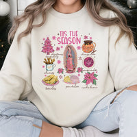 Tamales Holiday Graphic Crewneck, Tis the Season Mexican Food Sweatshirt, Feliz Navidad Mexican Christmas Pullover, Latina Xmas Sweater