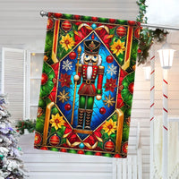 Double Sided Holiday Soldier Yard Flag, Christmas Nutcracker Garden Flag, Festive Winter Seasonal Flag, Xmas Yard Porch Decor Present