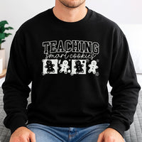 Gingerbread Teacher Christmas Crewneck, Teaching Smart Cookies Sweatshirt, Adorable School Educator Holiday Pullover, Festive Classroom Sweater