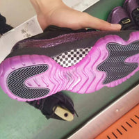 Low Top Sneakers, Black Purple Colorway, Lace Up Design, Casual Gift for Sneaker Fans