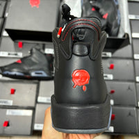 High Top Sneakers, Black Red Colorway, Lace Up Design, Casual Gift for Sneaker Fans
