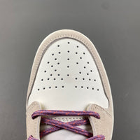 Low Top Sneakers, Purple Gray Colorway, Lace Up Design, Casual Gift for Sneaker Fans