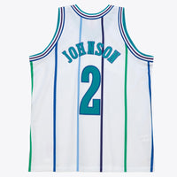 Charlotte Hornets Larry Johnson 1992 Authentic Jersey - White