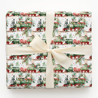 Vintage Steam Engine Gift Wrap, Christmas Train Wrapping Paper, Holiday Locomotive Gift Wrapping Paper, Festive Winter Present Wrap Roll