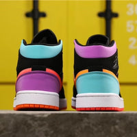 Low Top Sneakers, Black Colorway, Mismatched Colorway, Lace Up Design, Casual Gift for Sneaker Fans