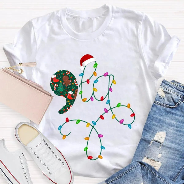 Festive Christmas Lights Shirt, Christmas Atmosphere Lights T-Shirt, Retro Christmas Lights Graphic Tee, Holiday Family Shirt