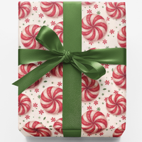 Candy Cane Gift Wrap, Peppermint Swirl Wrapping Paper, Festive Christmas Wrap Paper, Holiday Season Wrapping Paper, Winter Candy Gift Wrap