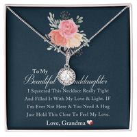 Eternal Hope Cubic Zirconia Necklace, Granddaughter Necklace Present, White Gold Over Stainless Steel Pendant, Birthday Christmas Jewelry