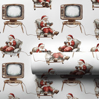 Vintage TV Video Game Gift Wrap, Retro Gamer Santa Wrapping Paper, Gamer Christmas Wrapping Paper, Nostalgic Gaming Paper Roll