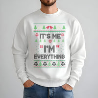 Humorous Ugly Holiday Sweater, Its Me Im Everything Christmas Sweatshirt, Sarcastic Christmas Crewneck, Festive Holiday Party Pullover