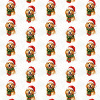 Christmas Dog Holiday Wrapping Paper, Santa Golden Retriever Wrapping Paper, Festive Puppy Xmas Gift Wrap, Dog Lover Winter Present Wrap
