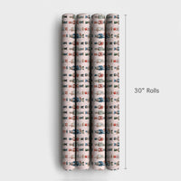 Watercolor Christmas Gift Wrap, Nutcracker Soldier Wrapping Paper, Pink Holiday Present Paper, Nutcracker Ballet Gift Wrap Paper Roll