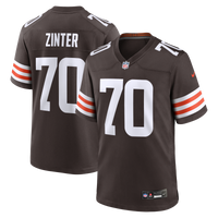 Cleveland Browns Zak Zinter Brown Team Game Jersey