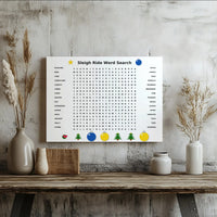 Holiday Party Game Canvas Print, Christmas Word Search Canvas Art, Festive Seasonal Canvas Wall Decor, Family Game Art, Xmas Holiday Present