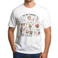 Medical Holiday Icons Graphic Tee, Nurse Christmas T-Shirt, Adorable Healthcare Worker Shirt, RN Christmas Tree Tee, Hospital Staff Xmas Present