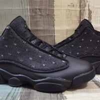 High Top Sneakers, Black Colorway, Strap Design, Casual Gift for Sneaker Fans