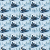 Winter Locomotive Gift Wrap, Frostline Express Train Wrapping Paper, Vintage Christmas Train Present Wrap, Holiday Gift Wrapping Paper Roll