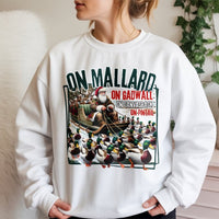 Santa Mallard Sleigh Sweater, Duck Hunting Christmas Sweatshirt, Humorous Duck Hunter Crewneck, Outdoor Holiday Pullover, Xmas Present for Hunter