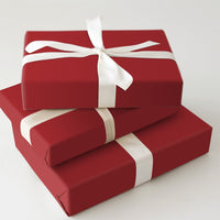 Matte Red Gift Wrap, Solid Dark Red Wrapping Paper, Christmas Wrapping Paper, Birthday Gift Wrap Roll, Holiday Wrapping Paper