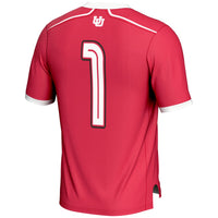 Utah Utes #1 Lightweight Lacrosse Jersey - Red