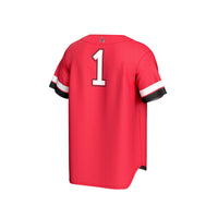 #1 Ball State Cardinals Lightweight Collegiate Baseball Fashion Jersey - Cardinal