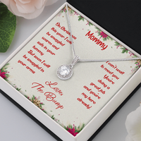 Eternal Hope Pendant Necklace, Christmas Necklace for New Mom, White Gold Over Stainless Steel Jewelry, First Christmas from the Bump Present
