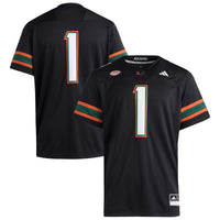 #1 Miami Hurricanes Premier Jersey - Black