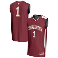 #1 Charleston Cougars Lightweight Collegiate Basketball Fashion Jersey - Maroon