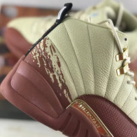 Golf Shoes, Beige Burgundy Colorway, Lace Up Design, Casual Gift for Shoe Lovers